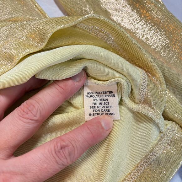 J. Peterman womens gold wrap blouse long sleeve tunic Size S. holiday party - Picture 5 of 8